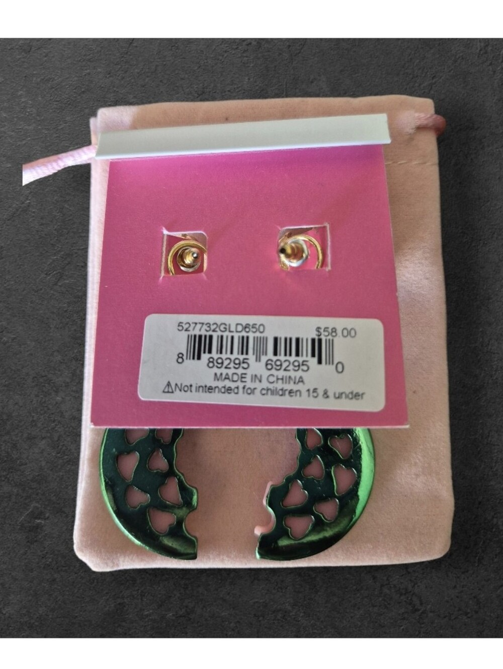 Betsey Johnson Faux Stone Backyard Watermelon Drop Earrings - Picture 3 of 7
